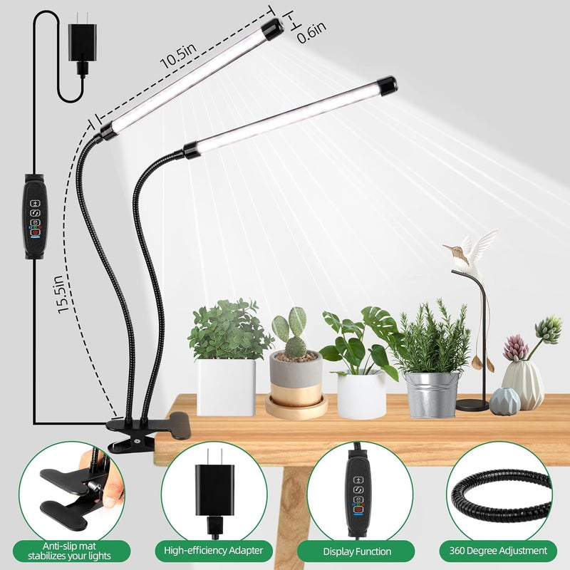 EWPJDK Grow Light 6500K Full Spectrum Plant Grow Lights 84 LED Plant Light with Clip Grow Lamp for Indoor Plants Growing Lamps（2PCS） - Image 2